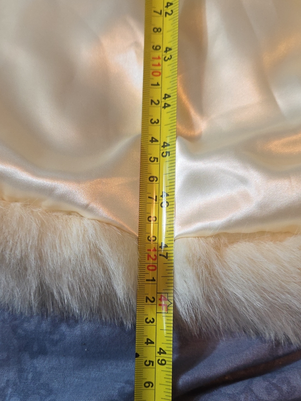 Pamela McCoy Ivory Faux Fur Long Coat Womens S Off White Small Jacket - Picture 11 of 12
